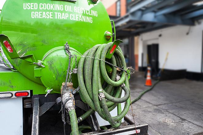 grease trap being pumped at a restaurant kitchen in Grafton, OH